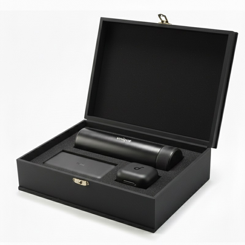 پکیج هدیه سازمانی مدیران (پاوربانک 20هزار شیائومی هدفون بلوتوثی انکر R50  فلاسک دماسنج دار  جعبه لاکچری)